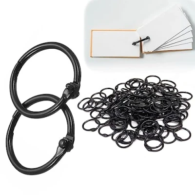 Imagen de 30 Piezas Libros Anillos de Carpeta, Anillas Encuadernacion, Libro, Hojas Sueltas, para Álbumes Fotos, Tarjetas, Notas, Planificadores, Notas Adhesivas