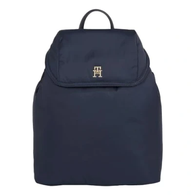 Imagen de Tommy Hilfiger Mujer Mochila TH Flow Flap Backpack Pequeña, Azul (Space Blue), Talla Única
