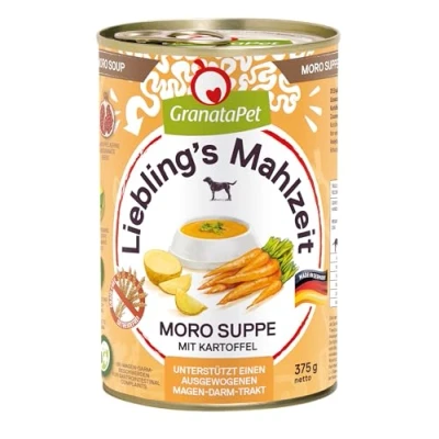 Imagen de GranataPet Comida Favorita Moro Sopa con Patatas, para Perros la construcción Natural de bacterias intestinales saludables, Ideal diarrea y dolencias gastrointestinales, 6 x 375 g