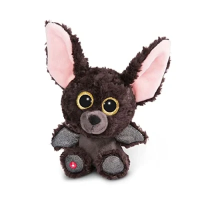 Imagen de NICI Peluche GLUBSCHIS Murciélago Baako, con Ojos Grandes y Brillantes, 15 cm, Color: Café/Rosa/Gris, 45552