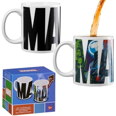 Imagen de Marvel Tazas de Cafe para Hombres Taza Originales 312 ml con Cambio Color por Calor Regalos Navidad