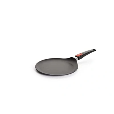 Imagen de Woll Diamond Lite Sartén para Crepes (26 cm de diámetro, Mango extraíble, Apta vitrocerámica, Gas, eléctrica, halógenos, no inducción, Aluminio Fundido, Revestimiento Antiadherente,