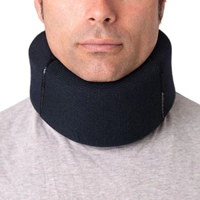 Imagen de Ortones Collarín Cervical Blando con Funda Extraíble Soporte para el Cuello Alivio del Dolor y la Presión en Columna Vertebral Talla Única Color Azul