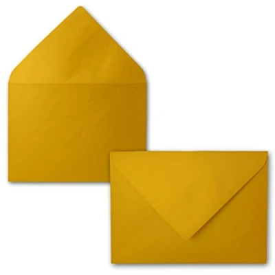 Imagen de Sobres DIN C5//15,3 x 21,8 cm//naßklebung, Oro Metalizado, resistente, 110 g/m²//Cantidad Descuento., color dorado C5