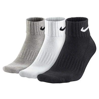 Imagen de Nike 3Ppk Value Cotton Quarter Pack de 3 Calcetines, Unisex, Multicolor, 42 46 EU