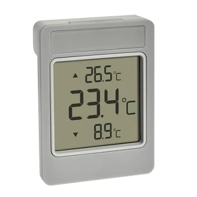 Imagen de TFA Dostmann WINDOO 30.1067.15 Termómetro digital para ventana (medición de temperatura exterior, montaje fácil, resistente a la intemperie, valores máximos y bajos, con lámina autoadhesiva, sin