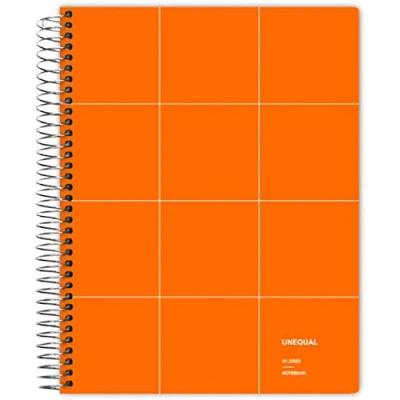 Imagen de Grafoplás 88532952 Cuaderno con Espiral, Cuadriculado 5 Mm, 100 Hojas, 90 g, Naranja, A5