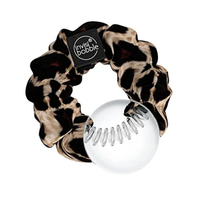 Imagen de Invisibobble Sprunchie coletero leopardo Purrfection Scrunchie de tela con goma pelo en espiral al interior Coleteros mujer y hombre confortable