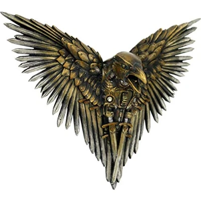 Imagen de Nemesis Now D1975F6 Blade Raven Placa de pared (27 cm), color bronce