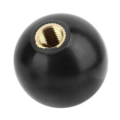 Imagen de Perilla de Palanca Bola, 5 Unids M10 * 35 Baquelita Bola Redonda Manual Orificio Roscado Cobre Núcleo Negro para Máquinas Herramientas Aplicables