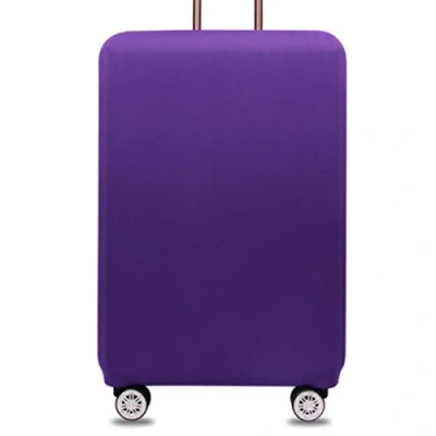 Imagen de YianBestja Monocromático Elástico Funda Protectora de Maleta Cubierta Equipaje Viaje Cabe 18 32 Pulgadas (Violeta, XL)