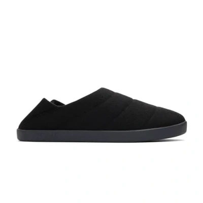 Imagen de TOMS Ezra, Pantuflas Hombre, Forro Polar de Fieltro Negro, 47.5 EU