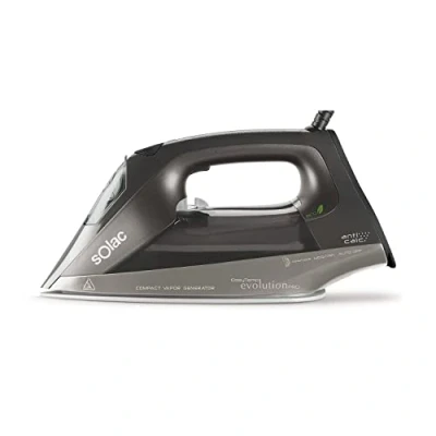 Imagen de Solac Plancha de Vapor Easy Temp EVO Pro 2400W Multifunción (ECO+TURBO+AUTO) Centro Planchado Compacto Autocontrol System Antical Antigoteo 45g/min Continuo Suela Cerámica