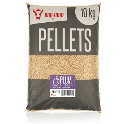 Imagen de BBQ TORO Pellets para Barbacoa de 100% Madera Ciruelo 10 kg Barbacoa, Ahumador, Horno Pizza y Sistemas Calefacción