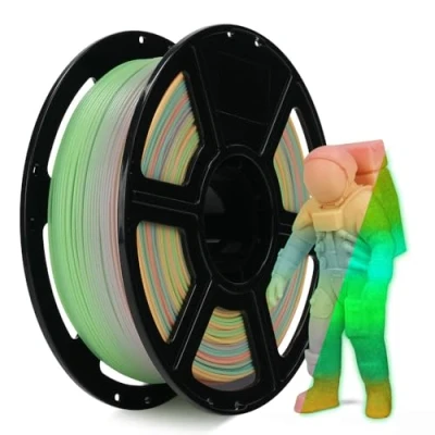 Imagen de FLASHFORGE Glow in The Dark Rapid filamento PLA de 1,75 mm, alto flujo rápido, para impresora 3D brillante, melody Max 500 mm/s, impresión brillo y efecto luminoso larga