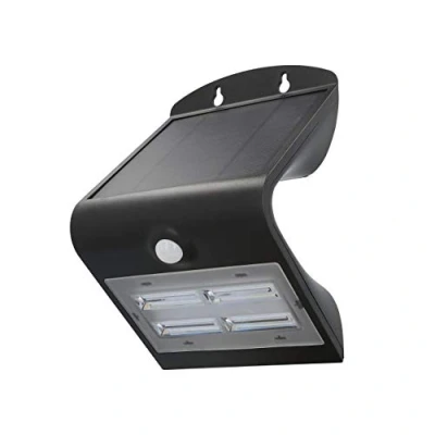Imagen de Unitec Lámpara Solar de Pared, Negro, 3,2W