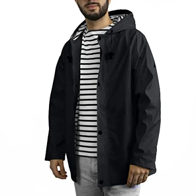 Imagen de Breizh Ocean Armor Hule impermeable mixto Interior a rayas XS 4XL, azul marino, L
