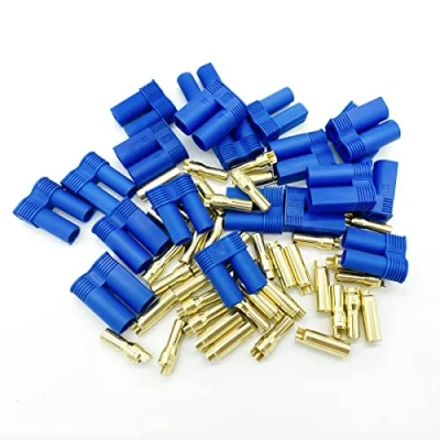 Imagen de 10 Pares EC5 Conectores de Cobre Banana Enchufe Bala Conector Hembra + Macho para RC ESC LIPO Bateria/Motor (EC5)