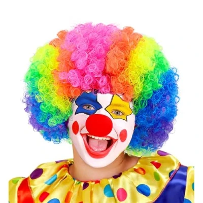 Imagen de W WIDMANN Générique ? pe946 Peluca Payaso Multicolor niño Llama Retardant Talla única