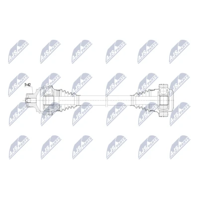 Imagen de NTY NPW AU 084 Árbol de Transmisión Eje trasero, derecha 548mm 94mm Caja cambios manual, automática AUDI: A4 B8 Avant, A5 Sportback