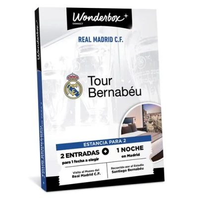 Imagen de WONDERBOX Connect Caja Regalo Real Madrid Tour Bernabéu Estancia 2 entradas para el Stadium y 1 Noche en un Hotel a Elegir Personas
