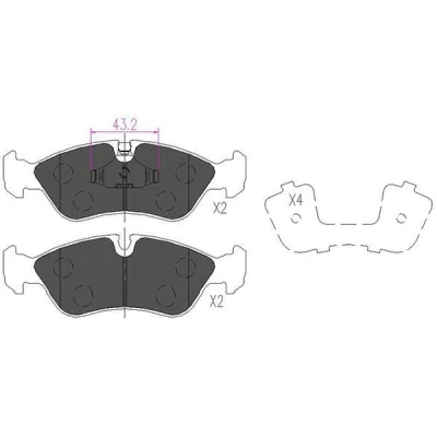 Imagen de KAVO PARTS KBP 1004 Juego de pastillas freno OPEL: Vectra B Berlina, Astra F CC, Calibra A, DAEWOO: Lanos Hatchback, Nexia I Berlina