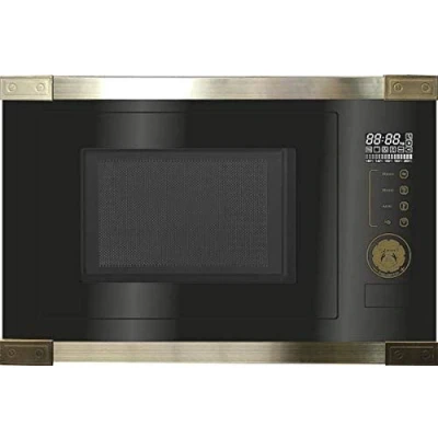 Imagen de Kaiser EM 2545 AD horno de microondas empotrable multifunción, color negro y cristal, 25L, aire caliente parrilla, 21 funciones, patata, pizza, empotrado retro