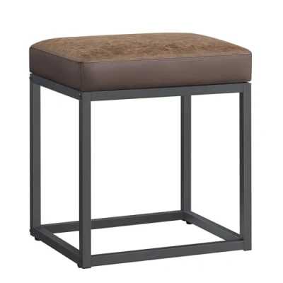 Imagen de SONGMICS HOME Luiz Colección Taburete Rectangular, Banco de Maquillaje, Reposapiés, Tapa Reversible, Mesa Auxiliar, Carga 300 kg, para Dormitorio, Salón, Entrada, Marrón Nogal LOM079K01