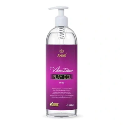 Imagen de Vibratissimo Play Gel med 1000 ml I lubricante sensible con la piel Geles a base de agua adecuado para juguetes silicona y condones látex lubricación