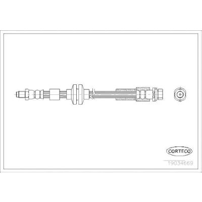 Imagen de Tubo flexible de frenos CORTECO 19034669