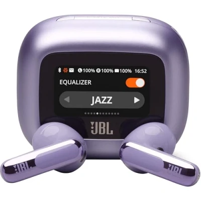 Imagen de Auriculares True Wireless JBL Live Flex 3, 50 h Autonomía, Cancelación de Ruido, Open Stick, Purple
