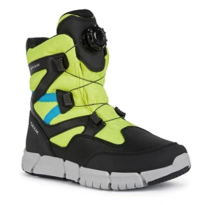 Imagen de Geox J Flexyper Boy B Abx, Botas para Niños, Multicolor (Fluo Yellow/Black), 37 EU