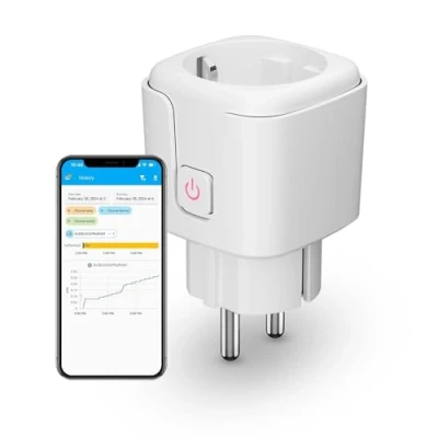 Imagen de THIRDREALITY Zigbee Smart Plug with Power Consumption,1 Piece (Type F),16A,Zigbee Repeater,ZigBee Hub Required,Work Home Assistant,Homey, Compatible SmartThings,Alexa,Hubitat