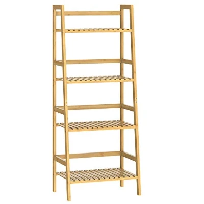Imagen de CASARIA Estantería de bambú 4 baldas estantes Mueble almacenaje librería 123x48x32 cm Cocina baño