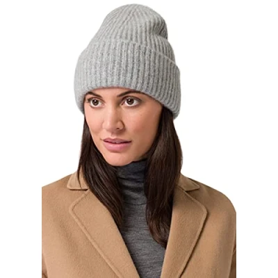 Imagen de Style &amp; Republic gorro para mujer hecho de 100% cachemira Elegante Tejido grueso, gris claro (melange), Talla única