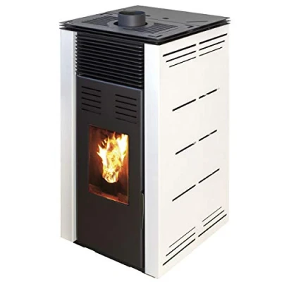 Imagen de JOIMA Estufa de Pellets sin electricidad modelo NATUR STYLE 8 kW. Funciona Conexion a la red Eléctrica (BLANCO)