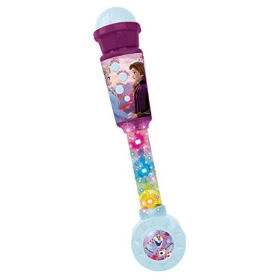 Imagen de Lexibook Disney Frozen Microfóno niños, Juguete Musical, Altavoz Integrado, Efectos Luminosos, Enchufe Cable de Entrada Auxiliar, Violeta/Azul, Color Negro, Small