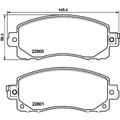 Imagen de HELLA 8DB 355 039 161 Juego de pastillas freno con avisador acústico desgaste SUBARU: XV II, Impreza V Berlina, Hatchback