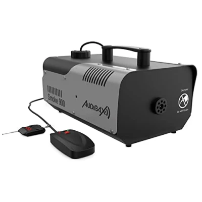 Imagen de Audibax Smoke 900 Maquina de Humo Iluminada con LED RGB Niebla Mando a Distancia Potencia 900W Capacidad 0,9 L por Minuto 280m3 Calentamiento en 4 min