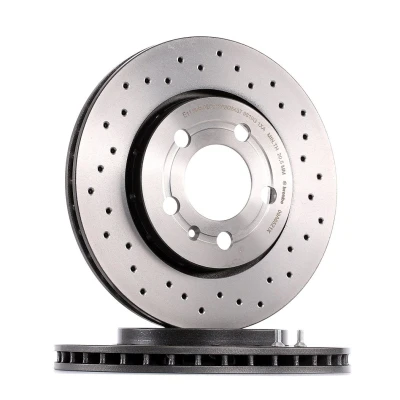 Imagen de BREMBO XTRA LINE 09.A652.1X Disco de freno 256 22 5 perforado/ventil. int. revestido altamente carbonizado con tornillos VOLKSWAGEN: Golf 4 norauto,