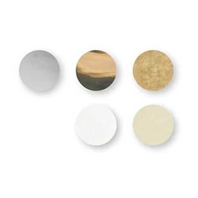 Imagen de Rayher Confeti dorado, plateado, blanco y crema, tamaño grande, 2 cm ø, 30 g, para fiestas, 87099000