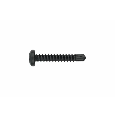 Imagen de Index NBR3516 Tornillo punta broca DIN 7504 N phillips zincado negro 3,5 x 16