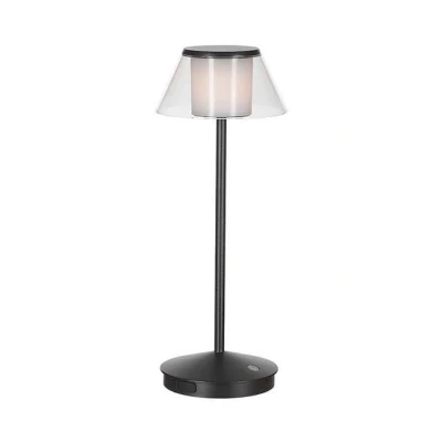 Imagen de Mantra Iluminación Lámpara de mesa LED recargable K5, negra, aluminio, IP54, atenuable
