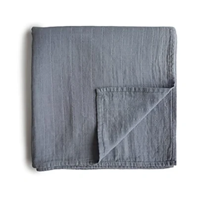 Imagen de mushie Muslin Baby Swaddling Blanket Manta Envolvente para Recién Nacidos de 0 3 Meses Algodón Orgánico Saco Dormir Prelavado Bebés Hecho en Dinamarca Tradewinds