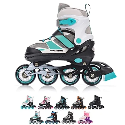 Imagen de meteor Patines Línea Ajustables para Niños Jouvenes y Adolescentes Mujer Hombre de Linea con ABEC7 Forro Interior Tamaño Ajustable