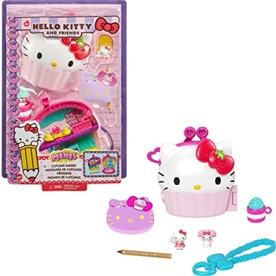 Imagen de Hello Kitty Cofre con forma de cupcake muñecos y accesorios juguete (Mattel GVB30)