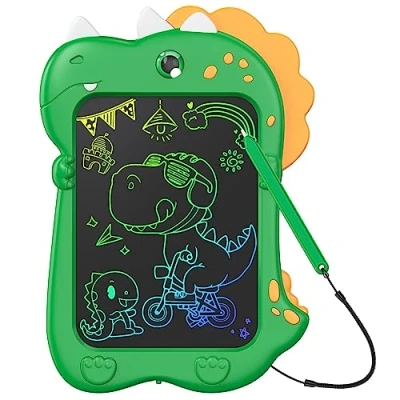 Imagen de Kizmyee Tableta de Escritura LCD 8,5 Pulgadas para niños, Tablero Dibujo Electrónico, Pizarra Infantil Juguetes Dinosaurio Regalo Cumpleaños Niñas y Niños 3 4 5 6 7 Años Regalos
