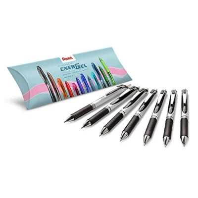 Imagen de Pentel Energel Bolígrafo BL77 Potaminas PL75 Boli y Portaminas de Diseño Distinguido, Uso muy Cómodo para Escritura Suave, Perfecto Colegios Oficinas, Recargable