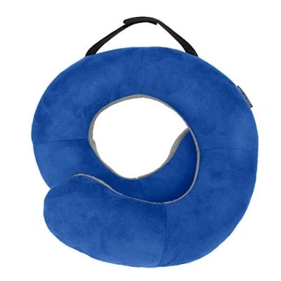 Imagen de Travelon Almohada de Lujo Wrap N Rest, Cobalto/Gris, Talla única, Envolvente y Descanso