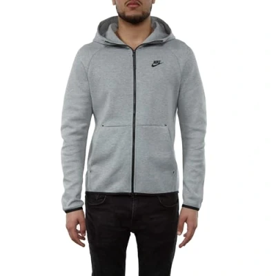 Imagen de Nike M NSW TCH FLC Hoodie FZ Sudadera, Hombre, dk Grey Heather/Black/(Black), L T